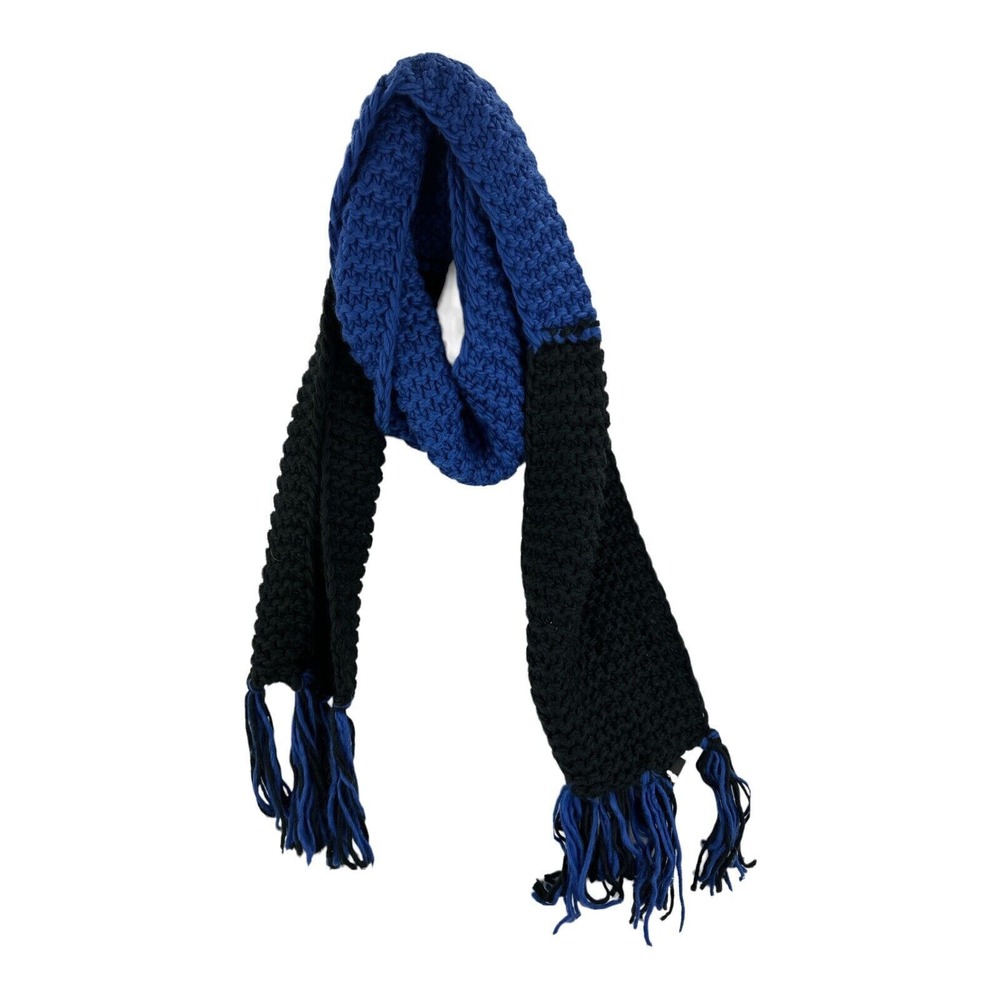 Marcus Adler, Women's Color block Knit Scarf, Black and Blue